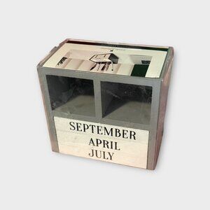 New Wooden Block Calendar Organizer